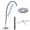 Yescom Teardrop Flag Pole Kit - 10 Sets, Base Type Options