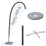 Yescom Teardrop Flag Pole Kit - 10 Sets, Base Type Options, 7.2ft Pole+Base Image