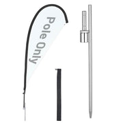 Yescom Teardrop Flag Pole Kit - 10 Sets, Base Type Options, 7.2ft Pole+Spike Image