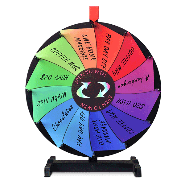 WinSpin 15" Prize Wheel Tabletop Breeze Wheel 12-Slot