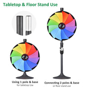 Yescom 24" Prize Wheel Tabletop Floor Stand 12-Slot Image