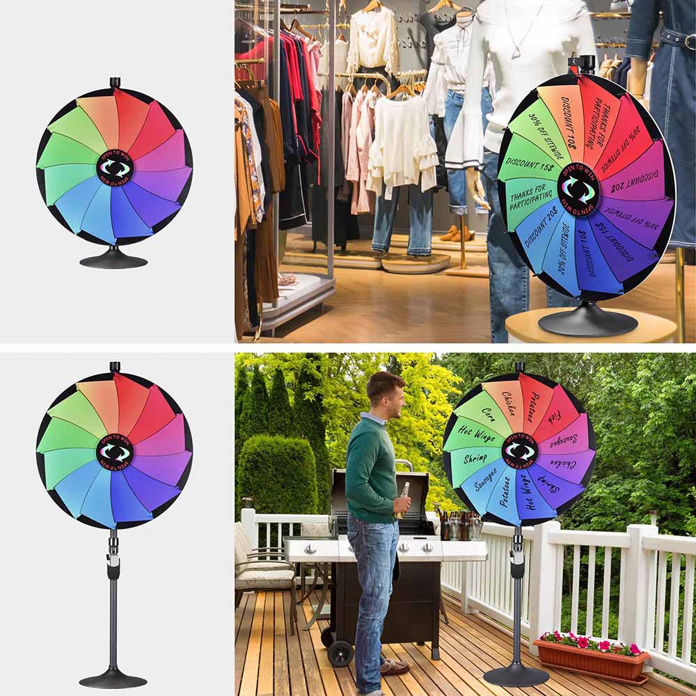 WinSpin 36" Prize Wheel Tabletop Floor Stand 12-Slot
