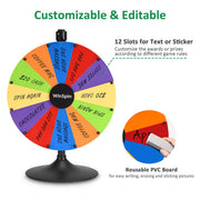 Yescom 24" 14 Slot Floor Stand Color Clicker Dry Erase Prize Wheel Image