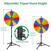 Yescom 24" Modular Prize Wheel with Adjustable Height Stand 12-Slot Image