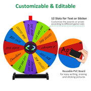 Yescom 24" Modular Dry Erase Spin Wheel Customizable Color Slots(12) Image