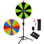 Yescom 24" Modular Prize Wheel with Adjustable Height Stand 12-Slot, Black & Green Image
