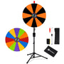 Yescom 24" Modular Prize Wheel with Adjustable Height Stand 12-Slot, Black & Orange Image