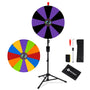 Yescom 24" Modular Prize Wheel with Adjustable Height Stand 12-Slot, Black & Purple Image