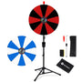 Yescom 24" Modular Prize Wheel with Adjustable Height Stand 12-Slot, Black & Red Image