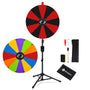Yescom 24" Modular Prize Wheel with Adjustable Height Stand 12-Slot, Black & Red Image