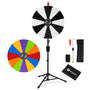 Yescom 24" Modular Prize Wheel with Adjustable Height Stand 12-Slot, Black & White Image