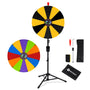 Yescom 24" Modular Prize Wheel with Adjustable Height Stand 12-Slot, Black & Yellow Image
