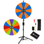 Yescom 24" Modular Prize Wheel with Adjustable Height Stand 12-Slot, Blue & Orange Image