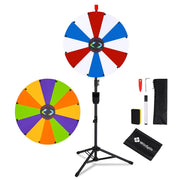 Yescom 24" Modular Prize Wheel with Adjustable Height Stand 12-Slot, Blue & Red & White Image