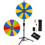 Yescom 24" Modular Prize Wheel with Adjustable Height Stand 12-Slot, Blue & Yellow Image