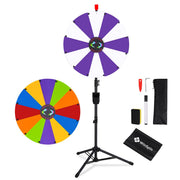 Yescom 24" Modular Prize Wheel with Adjustable Height Stand 12-Slot, Purple & White Image
