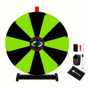 Yescom 24" Modular Dry Erase Spin Wheel Customizable Color Slots(12), Black & Green Image