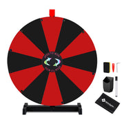 Yescom 24" Modular Dry Erase Spin Wheel Customizable Color Slots(12), Black & Red Image