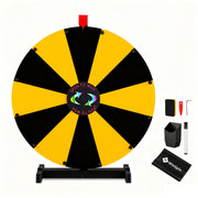 Yescom 24" Modular Dry Erase Spin Wheel Customizable Color Slots(12), Black & Yellow Image