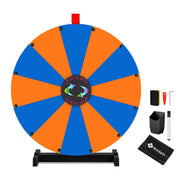 Yescom 24" Modular Dry Erase Spin Wheel Customizable Color Slots(12), Blue & Orange Image
