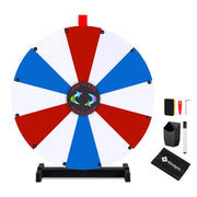 Yescom 24" Modular Dry Erase Spin Wheel Customizable Color Slots(12), Blue & Red & White Image