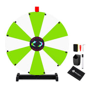 Yescom 24" Modular Dry Erase Spin Wheel Customizable Color Slots(12), Green & White Image