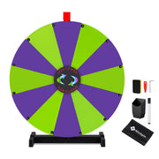 Yescom 24" Modular Dry Erase Spin Wheel Customizable Color Slots(12), Purple & Green Image