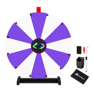 Yescom 24" Modular Dry Erase Spin Wheel Customizable Color Slots(12), Purple & White Image
