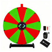 Yescom 24" Modular Dry Erase Spin Wheel Customizable Color Slots(12), Red & Green Image