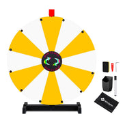 Yescom 24" Modular Dry Erase Spin Wheel Customizable Color Slots(12), Yellow & White Image