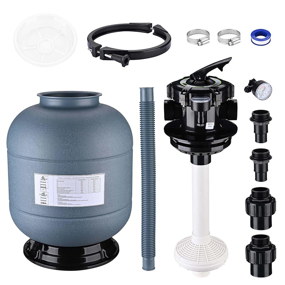 Yescom 16" Sand Filter and 3/4 HP Above Ground Pool Pump 5-Way Image