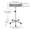 Yescom Mayo Stand Medical Equipment Stainless Steel Tray 5 Legs