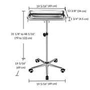 Yescom Mayo Stand Medical Equipment Stainless Steel Tray 5 Legs Image