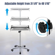 Yescom Mayo Stand Medical Equipment Stainless Steel Tray 5 Legs Image