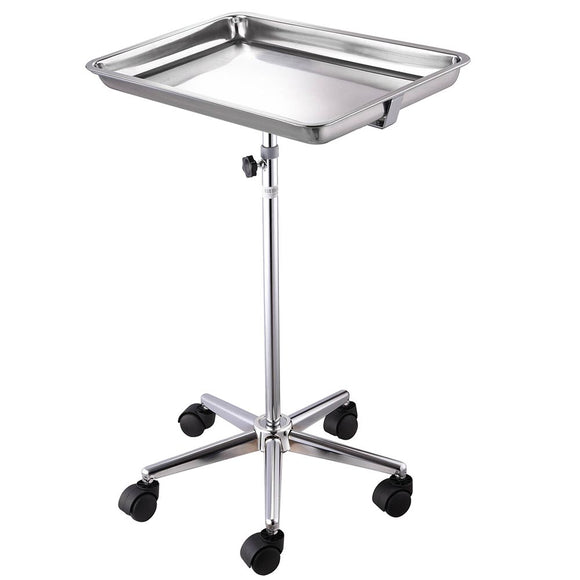 Yescom Mayo Stand Medical Equipment Stainless Steel Tray 5 Legs Image