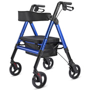 Yescom Rollator Walker with Seat Backrest 8" Casters 450lbs Capacity Image