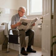 Yescom Raised Toilet Seat w/ Handles Height Adjustable Holds 375lbs Image