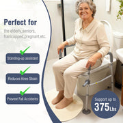 Yescom Raised Toilet Seat w/ Handles Height Adjustable Holds 375lbs Image