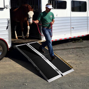 Yescom Aluminum Wheelchair Ramp 600lb Capacity 5'x29