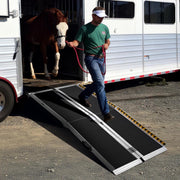 Yescom Wheelchair Ramp 600lb Capacity 6'x29" Aluminum w/ Non-Slip Surface Image