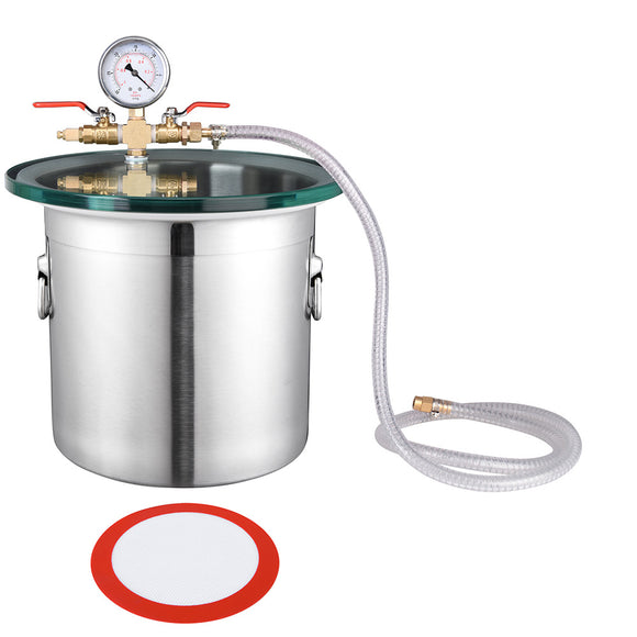 Yescom Degassing Vac Chamber w/ Gasket Lid 3 Gallon Stainless Steel Image