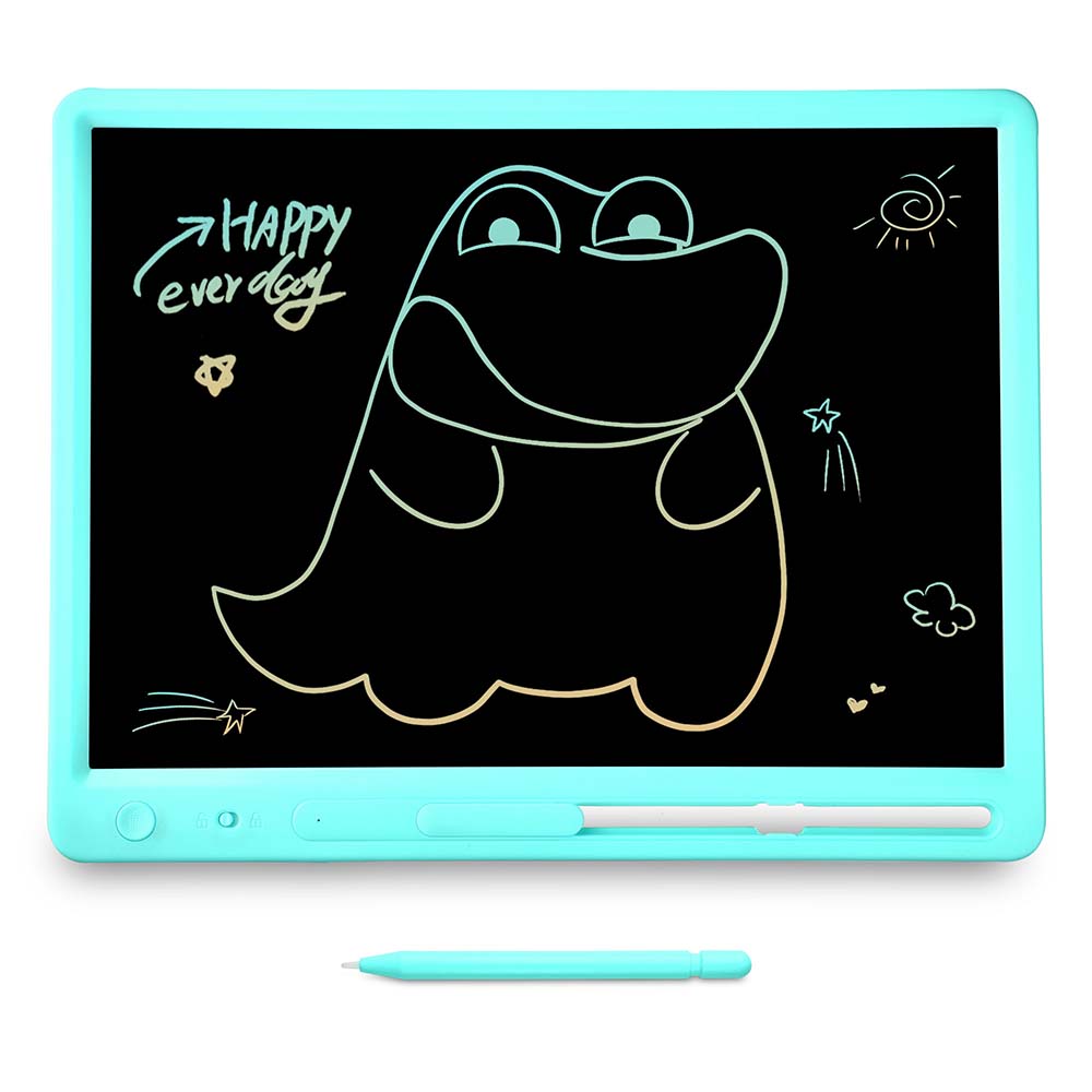 Yescom 15in LCD eWriting Tablet Colorful Screen Electronic Notepad, Blue Image