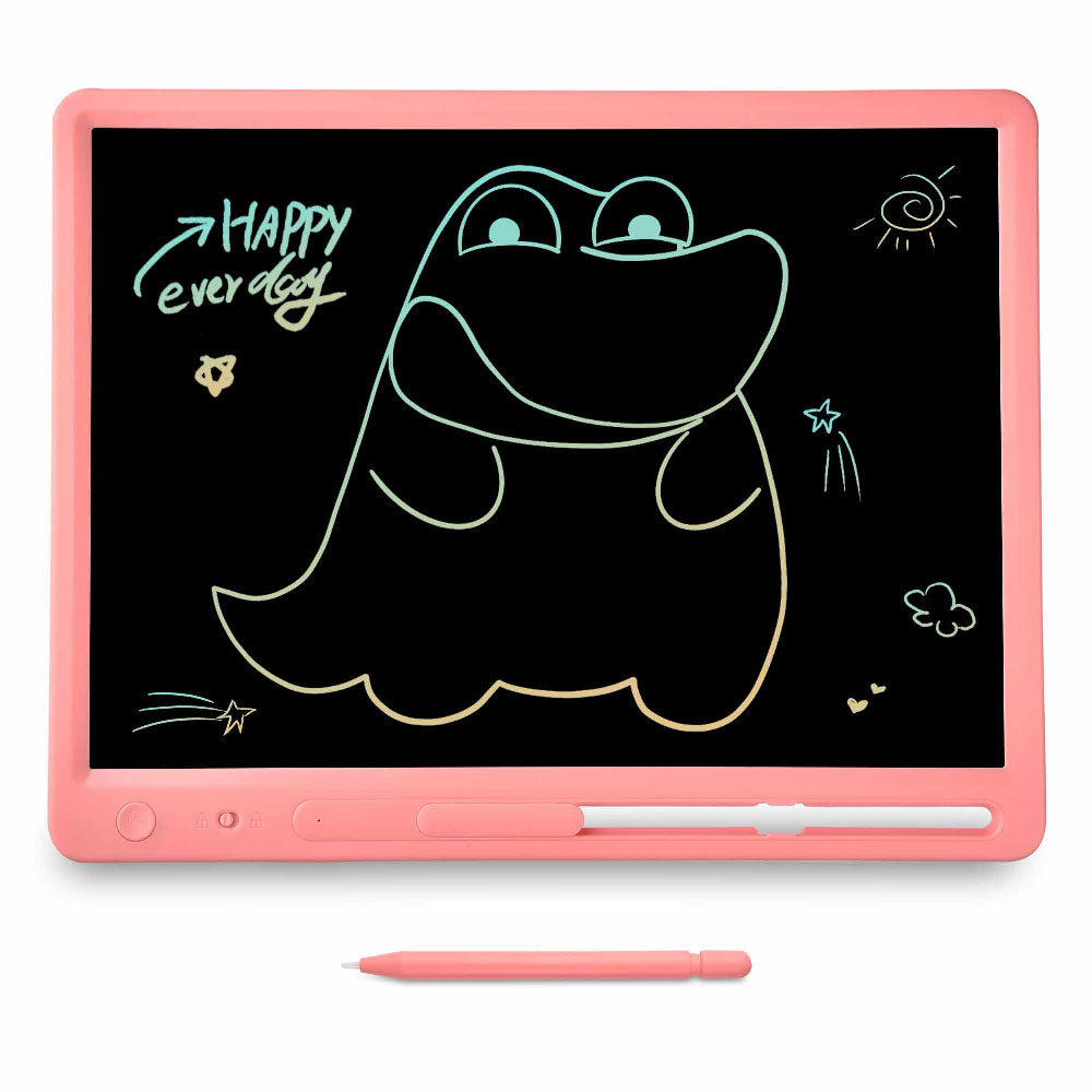 Yescom 15in LCD eWriting Tablet Colorful Screen Electronic Notepad, Pink Image