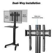 Yescom Mobile TV Stand Mount Bracket for Monitors up to 65" Image