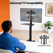 Yescom Mobile TV Stand Mount Bracket for Monitors up to 65" Image