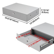 Yescom NexusX Dual-Monitor Rolling Computer Cart w/ Locking Metal Drawer Image