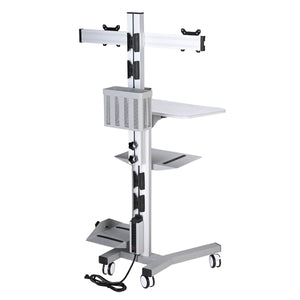 Yescom PC Computer Cart Workstation with Power Strip 2-Monitor