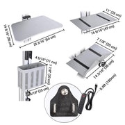 Yescom NexusX Dual-Monitor Rolling Computer Cart w/ Locking Metal Drawer Image