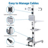 Yescom NexusX Dual-Monitor Rolling Computer Cart w/ Locking Metal Drawer