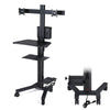 Yescom NexusX PC Computer Cart Workstation with Power Strip 2-Monitor